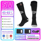 Heated Socks Winter Warm Snowmobile Skiing Heated Socks Rechargeable Outdoor Sport Thermal Heated Foot Warmer Ski Sports