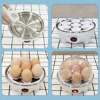 220V Electric Egg Cooker & Steamer – Multifunction Hard-Boiled Egg Boiler with Anti-Slip Base for Vegetables & Food 2025