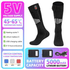 Heated Socks Winter Warm Snowmobile Skiing Heated Socks Rechargeable Outdoor Sport Thermal Heated Foot Warmer Ski Sports