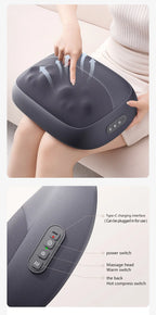 Neck Massage Pillow Shoulder Neck Massager Full Body Warming Kneading Home Car Waist Cushion Gift