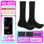 Heated Socks Winter Warm Snowmobile Skiing Heated Socks Rechargeable Outdoor Sport Thermal Heated Foot Warmer Ski Sports