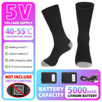 Heated Socks Winter Warm Snowmobile Skiing Heated Socks Rechargeable Outdoor Sport Thermal Heated Foot Warmer Ski Sports