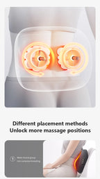 Neck Massage Pillow Shoulder Neck Massager Full Body Warming Kneading Home Car Waist Cushion Gift