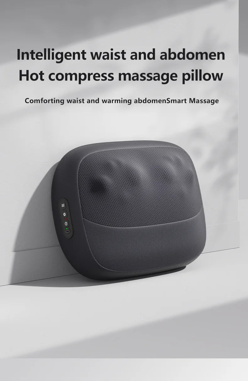 Neck Massage Pillow Shoulder Neck Massager Full Body Warming Kneading Home Car Waist Cushion Gift