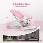 MERACH Mini Stepper for Exercise Twist Stair Stepper 330LBS Capacity Stepper Exercise Equipment with Resistance Band for Fitness