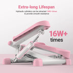 MERACH Mini Stepper for Exercise Twist Stair Stepper 330LBS Capacity Stepper Exercise Equipment with Resistance Band for Fitness