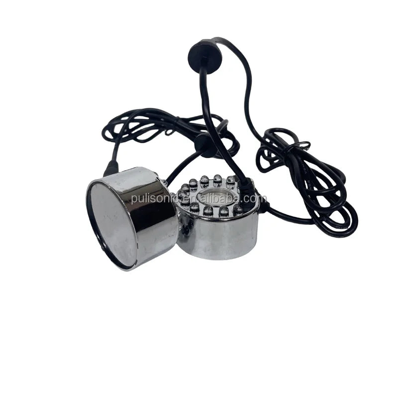 Compact Ultrasonic Mist Generator 1.7MHz Single Head with Multicolor LED for Event Lighting