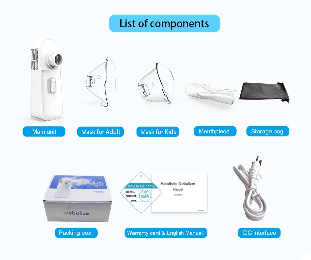 Yongrow Newest N1 Rechargeable Medical Portable Nebulizer Inhaler nebulizer for kids Adult Mini Atomizer Health Care nebulizador