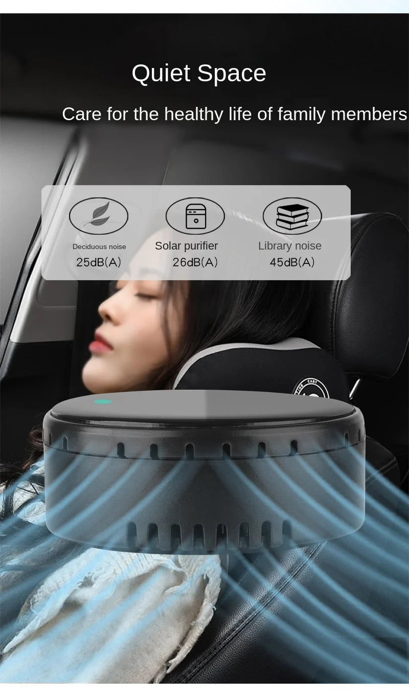 Solar Powered Car Air Purifier Ozone And Negative Ion Eliminate Odors Smoke Formaldehyde For Car Home Office And Travel