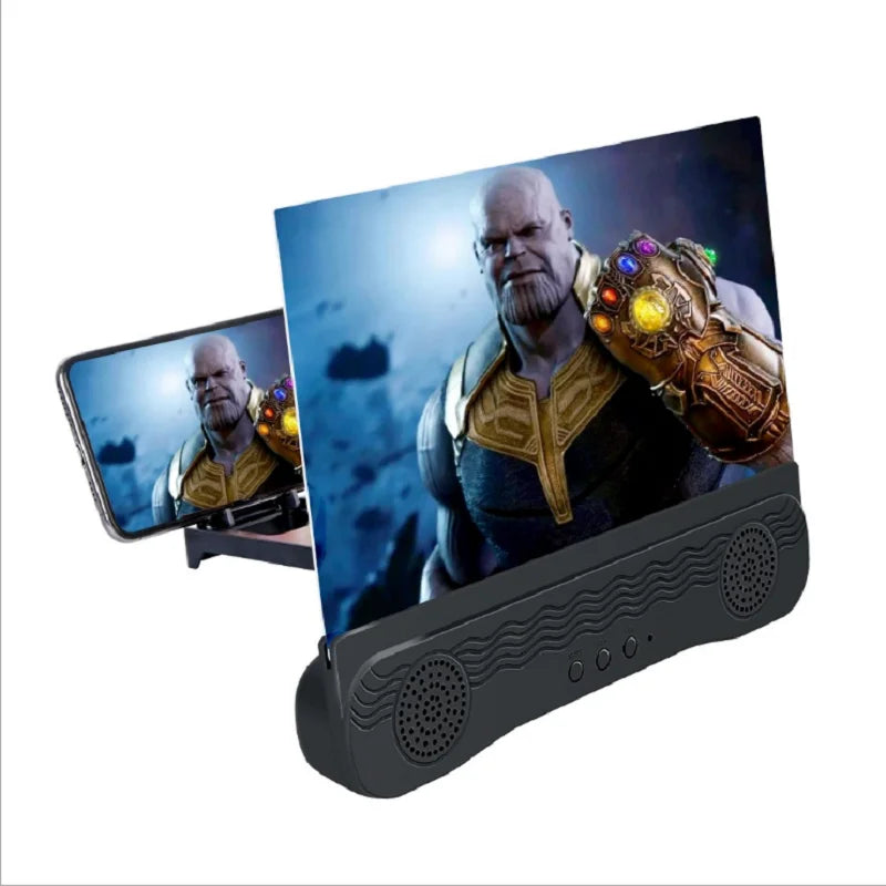 2021 New 4 In 1 K9 Anti-Ultraviolet Bluetooth Speaker 14 Inch  HD Mobile Phone Screen Amplifier Holder  emergency power supply