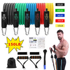 Workout Bar with Fitness Resistance Bands – Home Gym Kit