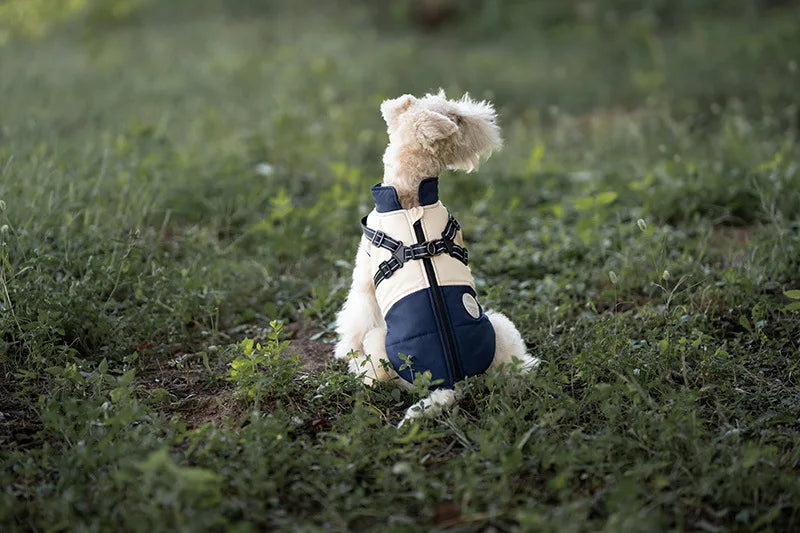 Dog Autumn Winter Warm Cotton Thick Coat Dog Vest Pet Coat Small And Medium-sized Dog Clothes Windproof Vest Clothes for Dog