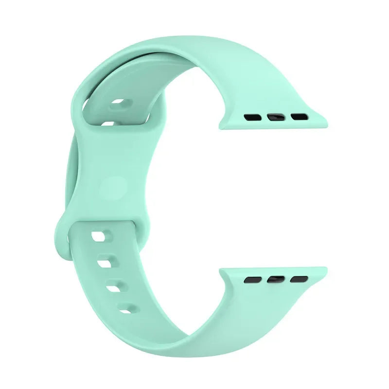 Silicone Strap for Apple Watch Series 9 8 7 6 5 4 3 SE (38mm 40mm 41mm 42mm 44mm 45mm 49mm) – Soft Rubber Sport Band for Men, Women & Kids – Compatible with W26 W37 W46 W56 FK88 IWO7 Pro Max Plus Smartwatch