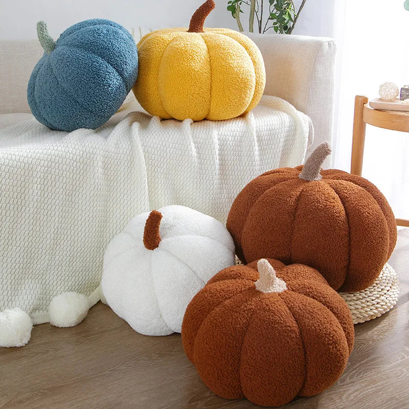 High Quality Soft Cute Pumpkin Shaped Pillow Nordic Style Room Decor Plush Sofa Living Room Bedside Bed Cushion 20/28/35cm
