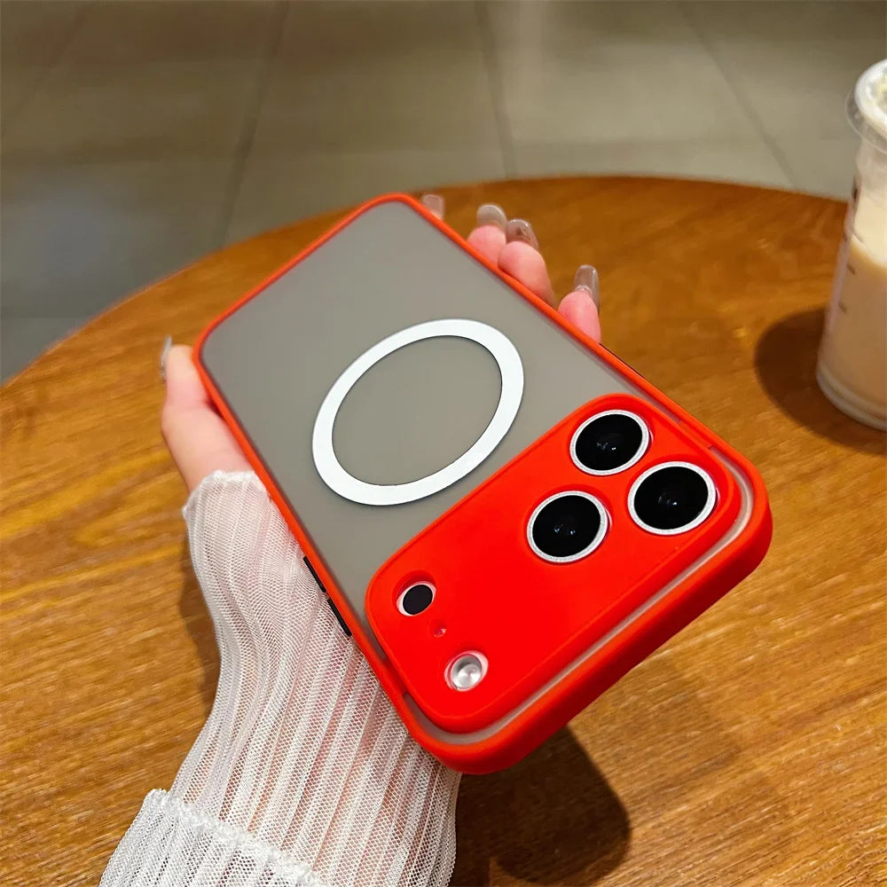 Sleek Silicone Mag Safe Case for iPhone 17 Series | Soft Shockproof Wireless Charging Compatible Cover