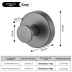 Black Stainless Steel Wall Mounted Hook Hotel Bathroom Coat Hook Home Use Sticky Hook Origin China Mainland AE Stock