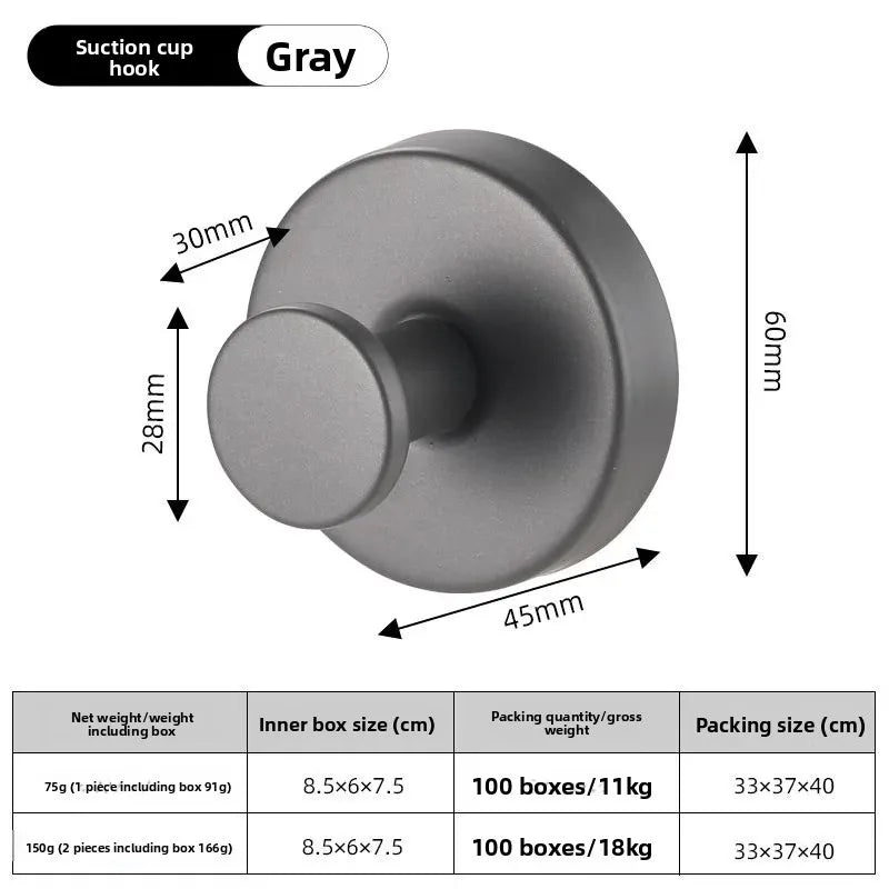 Black Stainless Steel Wall Mounted Hook Hotel Bathroom Coat Hook Home Use Sticky Hook Origin China Mainland AE Stock