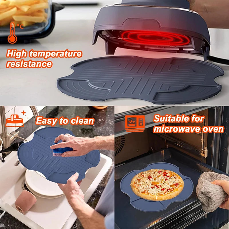 Air Fryer Trivets Silicone For Ninja Crispi, Hot Pads Potholders For Ninja Crispi Airfryer Accessories, Portable Glass Air Fryer