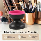 USB Plug Portable Electric Makeup Brush Cleaner Folding Powder Puff Cleaning Tool Makeup Brushes Automatic Washing Stand Device