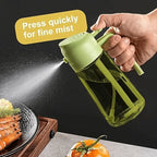 2-in-1 Spray Bottle, 470ml, Suitable for Cooking, Salad Dressing, Air Fryer, Baking Kitchen Oil, Vinegar Spray Bottle Leak Proof