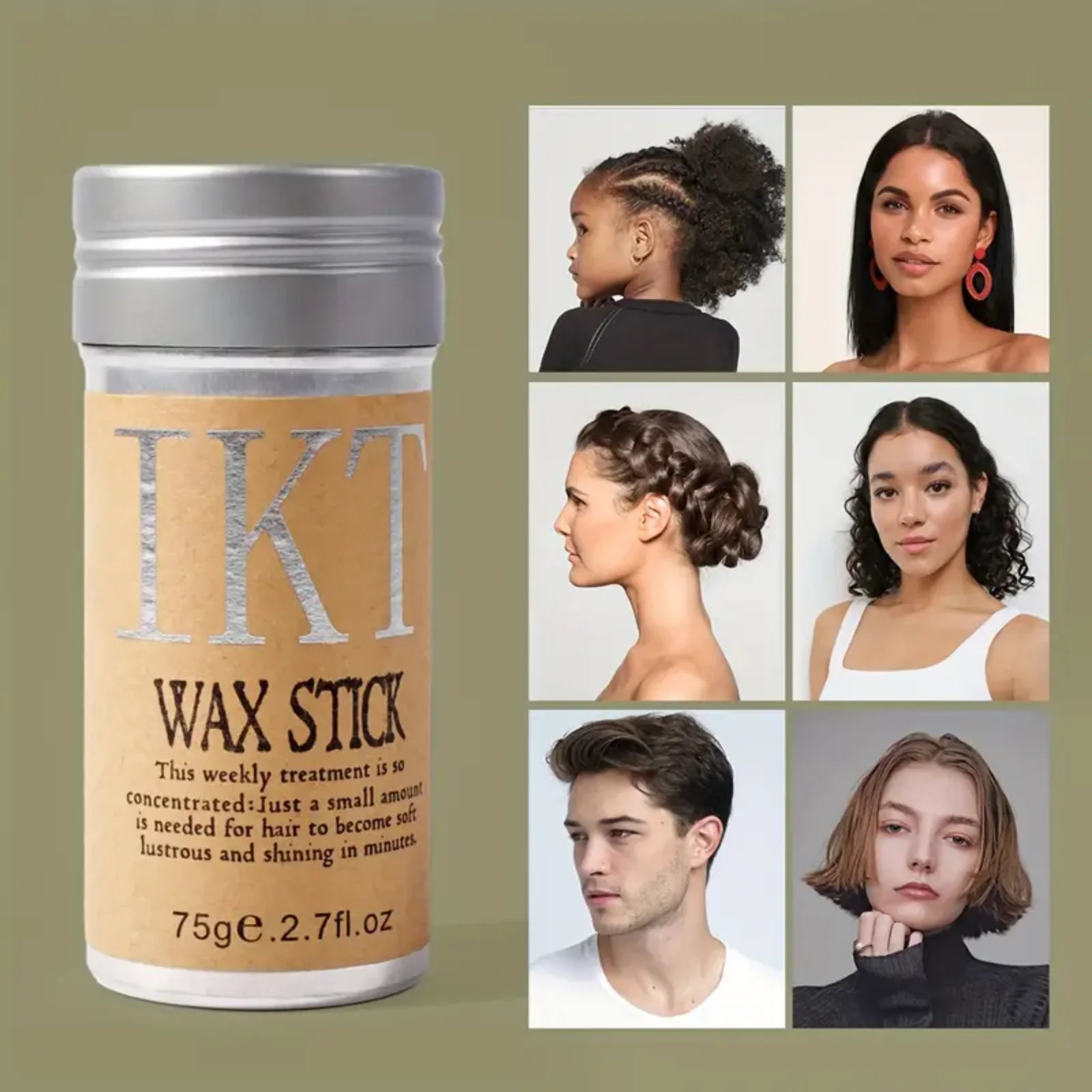 2/5PCS Hair Wax Stick for Kids & Women – Slick Back Styling Pomade