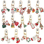 Alloy oil-dripping Santa Claus pendant, bell, Christmas tree keychain, Christmas gift, snowflake pendant, bag pendant