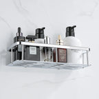 Stainless Steel Bathroom Storage Shelf Wall Mounted Shower Organizers Rack Corner Shampoo Holder Bath Hardwares Accessories