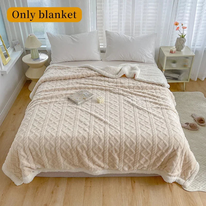 Sherpa Weighted Blanket Soft Warm And Thickened Calm Blanket For Sofa Car Blanket Office Lunch Shawl Air Condition Blanket Gift
