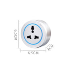 Track Socket Kitchen Wall Outlet with USB | FR/EU/US/UK Universal Standard Round Removable Adapter Plug – White