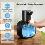 New Wall Mounted Automatic Soap Dispenser Foam Smart Hand Washing Machine 500ml Liquid Rechargeable Bathroom Induction Sensor.