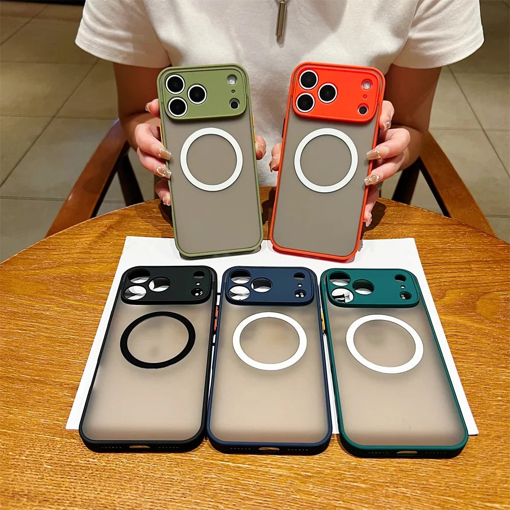 Sleek Silicone Mag Safe Case for iPhone 17 Series | Soft Shockproof Wireless Charging Compatible Cover
