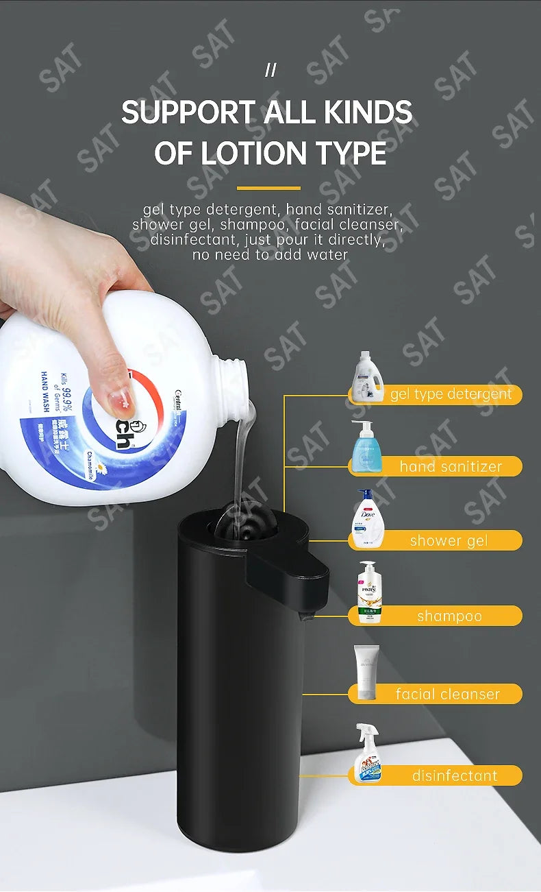 %a For New Sensor Non-contact Liquid Soap Dispenser for Kitchen Automatic Washing Hand Machine Washer Shampoo Detergent Dispen