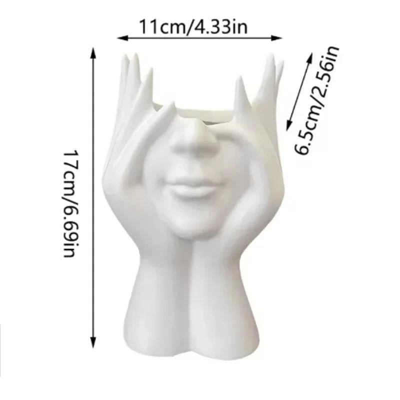 1/2pcs Creative Human Body Art Styling Office Supplies Desktop Multifunctional Storage Pen Holder Makeup Brush Holder Decoration