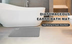 Diatomite Stone Bath Mat Diatomaceous Earth Bath Mat Rug Super Absorbent Non Slip 3.5MM Thickness Bathroom Mat Floor Bathtub Rug