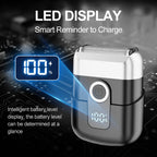 Mini Electric Razor with LED Display – Portable Rechargeable Rotary Shaver for Men, Type-C Charging, Travel Pocket Beard Trimmer (MAIZIUP)
