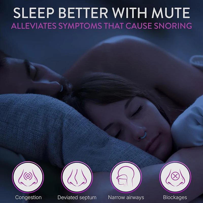 3 sizes Stop Snoring Device Silicone Elastic Nose Clip Anti-Snoring Supplies Nasal Dilator for Better Sleep & Improved Airflow