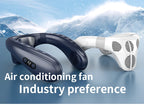 New Portable Neck Fan 5200mAh Neck Air Conditioner Rechargeable Semiconductor Cooling  Fan Outdoor Personal Fan Wearable Cooler