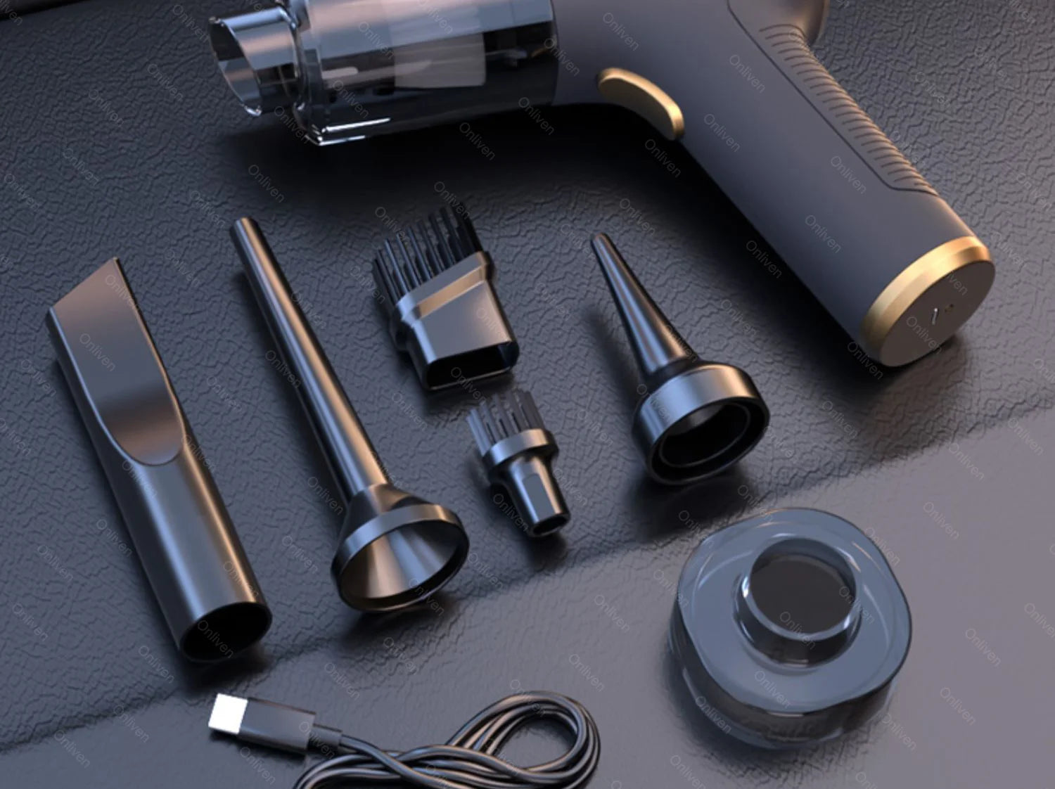 98000PA Wireless Car Vacuum Cleaner – Ultra-Powerful Mini Handheld with USB Charging & Wet/Dry Cleaning