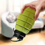 Food-Grade Silicone Folding Water Bottle – Retractable High-Temperature Resistant Sports & Camping Bottle 2025