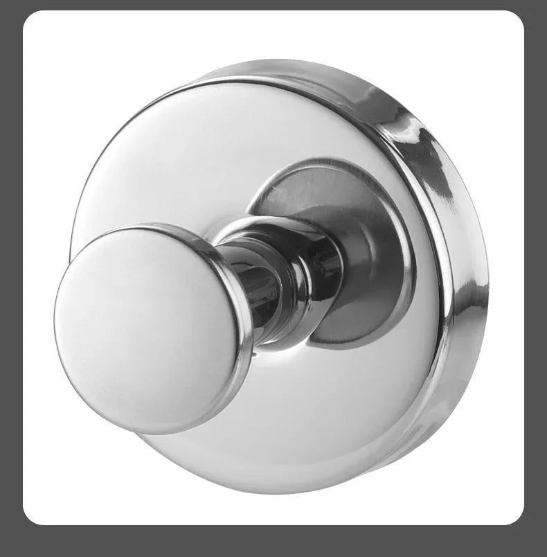 Black Stainless Steel Wall Mounted Hook Hotel Bathroom Coat Hook Home Use Sticky Hook Origin China Mainland AE Stock