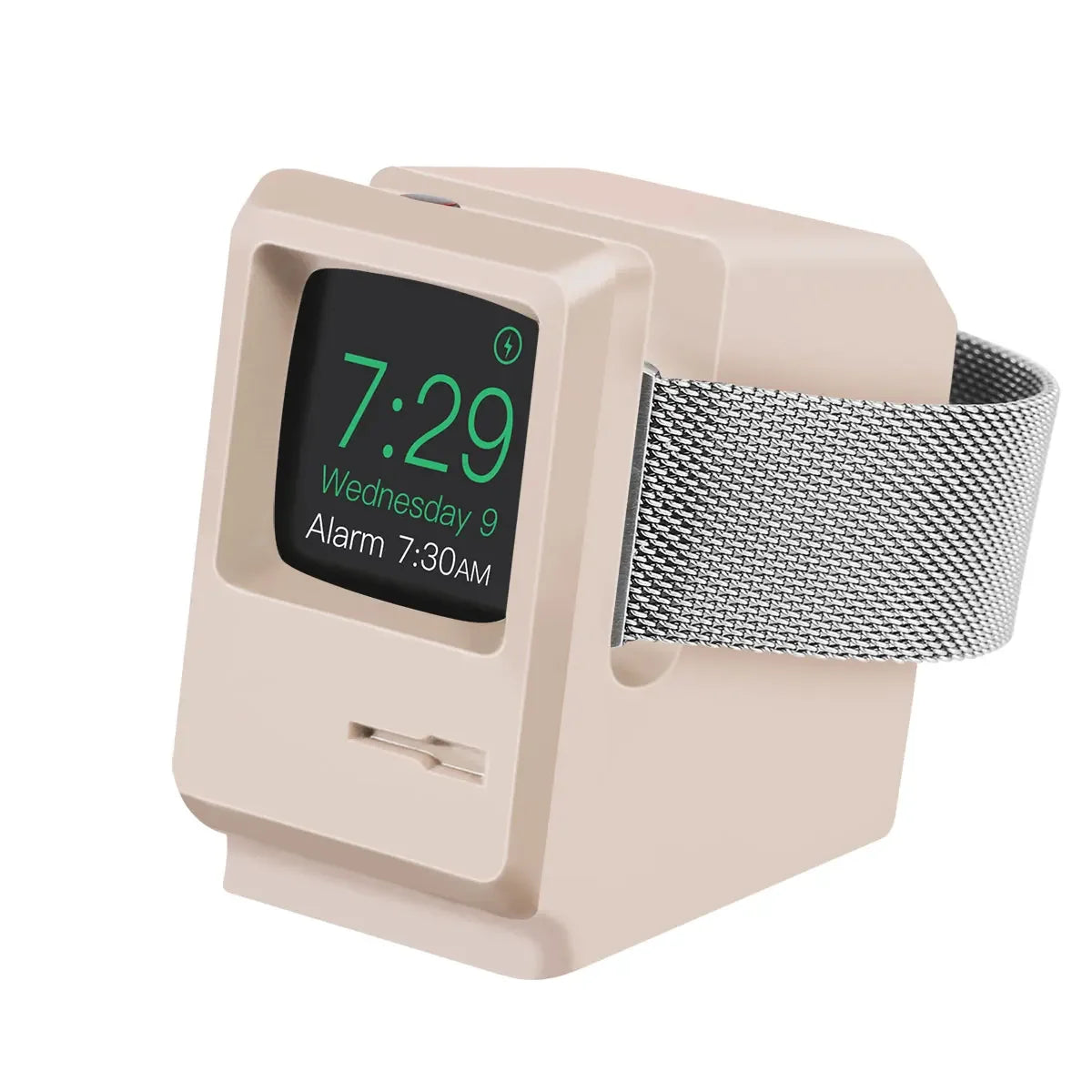 Simple Stand For Apple Watch 8-1 Charging Stand Retro Apple Watch Silicone Wireless Charging Simple Stand Home Bedside Base