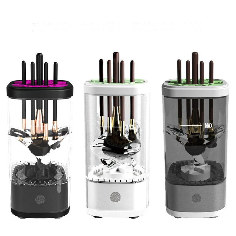 Rechargeable Electric Makeup Brush Cleaner – Automatic Cleaning, Quick Drying & UV Disinfection Tool