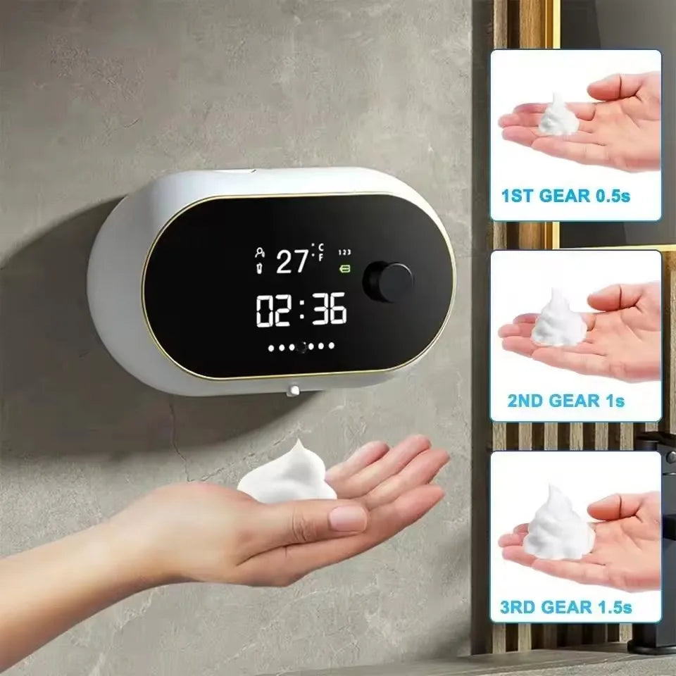 450ML Touchless Wall-Mounted Intelligent Induction Automatic Senor Soap Dispenser Electric Rechargeable Sanitizer Wash Machine