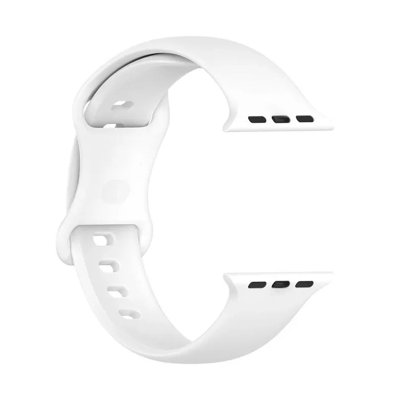 Silicone Strap for Apple Watch Series 9 8 7 6 5 4 3 SE (38mm 40mm 41mm 42mm 44mm 45mm 49mm) – Soft Rubber Sport Band for Men, Women & Kids – Compatible with W26 W37 W46 W56 FK88 IWO7 Pro Max Plus Smartwatch