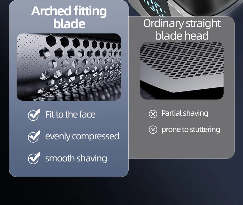Mini Electric Razor with LED Display – Portable Rechargeable Rotary Shaver for Men, Type-C Charging, Travel Pocket Beard Trimmer (MAIZIUP)