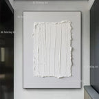 Modern Wall Painting Art Heavy Textured Thick 3D Abstract White Acrylic Painting Canvas Picture Art Hand Painted Wall Artwork