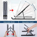 Foldable Laptop Stand – Portable & Adjustable Notebook Holder for Desk, Travel & Office 2025