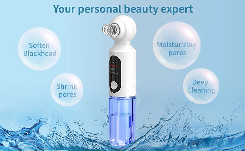 2025 New Blackhead Remover Pore Vacuum With Hot Compress Electric Facial Hydrating Cleaner Pimple Extractor Face Beauty Device
