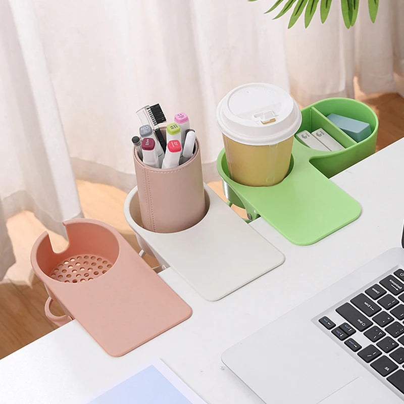 ABS Cup Holder Automotive Creativity Table Side Water Cup Holder Office Desk Computer Desk Fixed Cup Holder