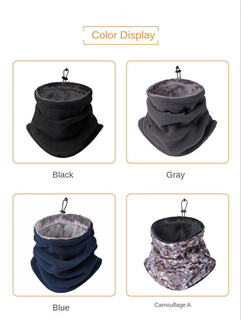 Hot Sale Winter Outdoors Cycling Scarf Thick Fleece Warm Scarf Windproof Dustproof Mask Polar Fleece Bandana  ski mask